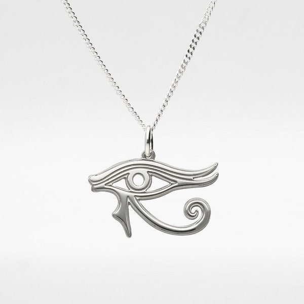 Eye of Horus Necklace, 925 Sterling Silver, Jewelery, Jewellery, Yoga Necklace, Spiritual, Egyptian, Egyptology, Gift For Her, Gift For Him