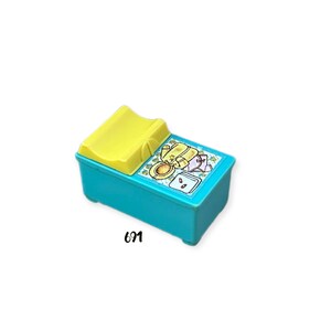 Fisher Price Little People Turquoise Baby Changing Table Vintage Toy Play Family Nursery Replacement Parts