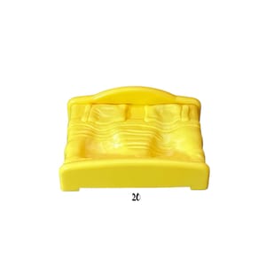 Fisher Price Little People Yellow Double Bed for Mom Dad Vintage Toy Sweet Sounds House Replacement Parts