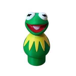 Green Frog Puppet Figure – Fits Vintage Fisher Price Little People Toys – Custom 3D Printed Mini Animal