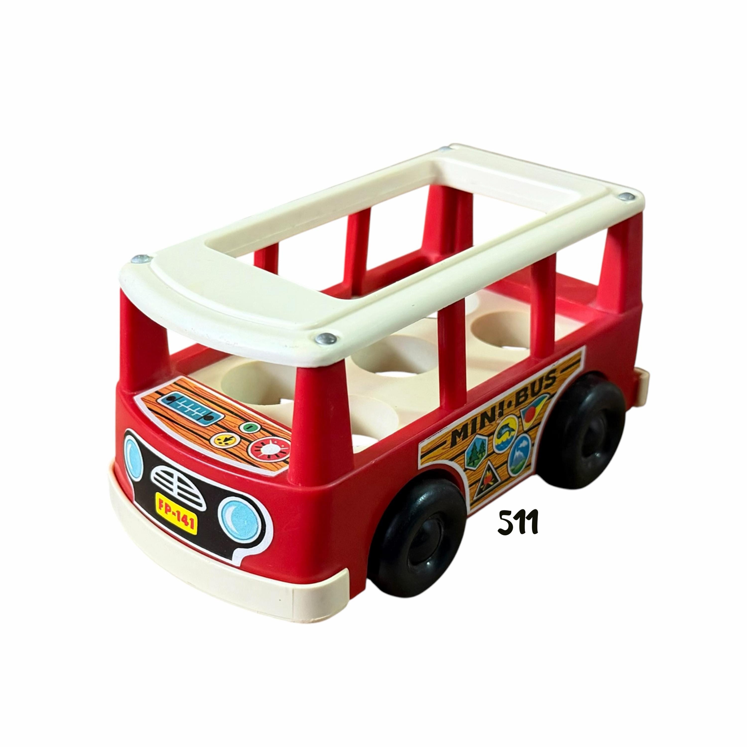 Vintage Fisher Price Little People Mini Bus 1969 Made in USA