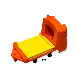 Fisher Price Little People Orange Yellow Flatbed Train Car 1-Seat Caboose Vintage Toy Play Family Lift & Load Railroad Replacement Parts