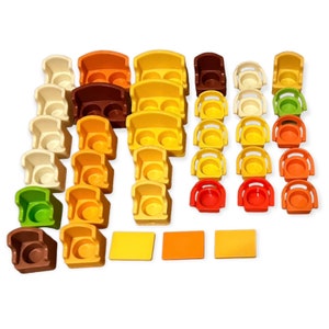 Fisher Price Little People 2-Seater Couch Arm Chair Coffee Table Captain Chair Vintage Toy House Village Camper Sesame Street Replacement