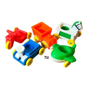 Fisher Price Little People Airplane Riding Horse Train Tricycle Wagon for Boy Girl Vintage Toy Play Family Little Riders Replacement Toys
