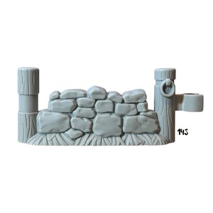 Fisher Price Little People Gray Stone Fence Section Wall Nativity Garden Farm Barn Replacement Parts