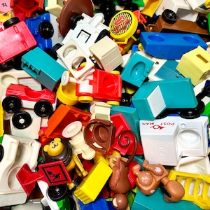 Fisher Price Little People Figures Fireman Farmer Nurse Boy Girl Mom Grandma Dog Sesame Vintage Toy Farm School Village Farm Main Street