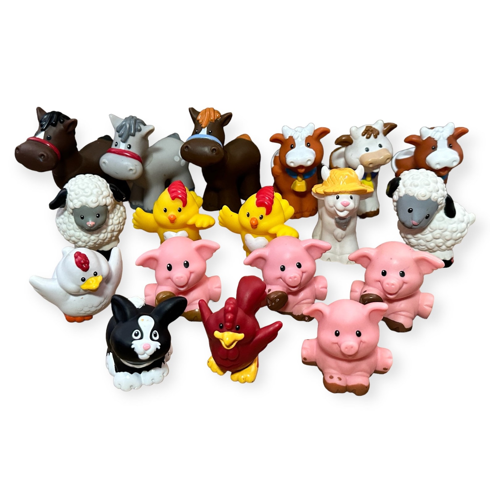 Fisher Price Little People Bird Bunny Chicken Rooster Horse Cow Pig ...