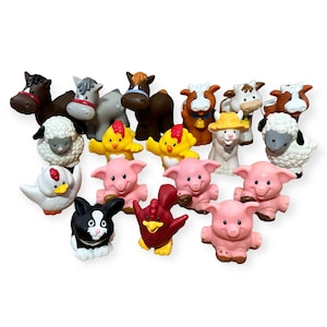 Fisher Price Little People Bird Bunny Chicken Rooster Horse Cow Pig Sheep Goat Vintage Toy Farm Barn Nativity Animals SOLD SEPARATELY