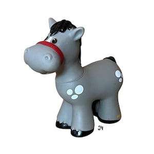 Fisher Price Little People Gray Horse – 2001 Farm Animal Barnyard Stable Replacement Figure