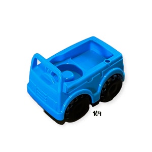 Fisher Price Little People 1998 1-Seat Blue Mail Truck Car Vehicle Vintage Toy Main Street Replacement Parts