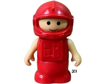 Vintage Playskool Lil’ Playmates Astronaut / Race Car Driver with Red Helmet 1980s Figure