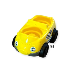 Fisher Price Little People 2001 Yellow 2-Seater Taxi Cab Car Vehicle Vintage Toy Town House Main Street Replacement Parts