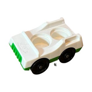 Fisher Price Little People 2-Seater White Passenger Car Vehicle Vintage Toy Play Family House Village Main Street House Replacement Parts
