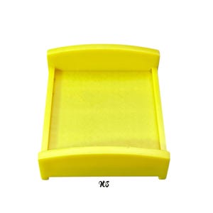 Fisher Price Little People Yellow Double Bed with Diamond Pattern Furniture Vintage Toy Play Family House Neighborhood Replacement Parts