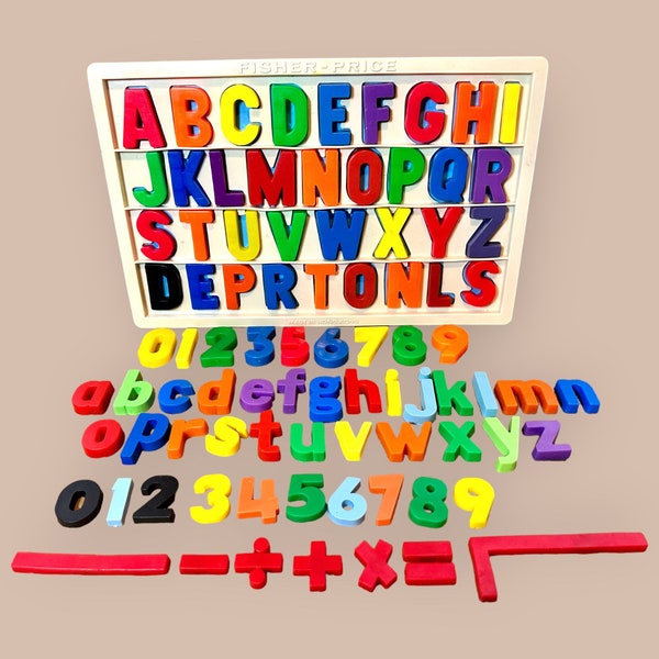 Fisher Price Little People Lowercase Magnetic Alphabets Letters Numbers Vintage Toy Play Family School Alphabet Fun Replacement Parts