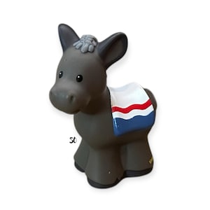 Vintage Fisher Price Little People Gray Donkey (2005) – Replacement Animal for Nativity Set