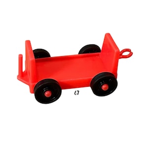 Fisher Price Little People Red Tram Baggage Car Luggage Truck Vehicle Vintage Toy Play Family Jetport Airport Replacement Parts