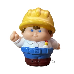 Little Tikes Figure Chunky Boy Construction Worker with Hard Hat Vintage Toy Replacement Parts