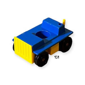 Fisher Price Little People Blue Tram Truck Car Vehicle Vintage Toy Play Family Plane Airport Replacement Parts