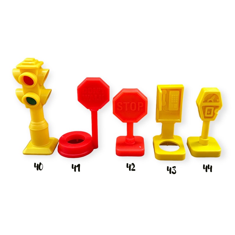 Fisher Price Little People Barricade Pylon Stoplight Street Sign