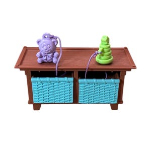 Vintage Fisher Price Loving Family Dollhouse 2005 Toy Box Dresser Storage Drawer for Living Room Deluxe Decor Replacement Parts