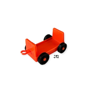 Fisher Price Little People Red Luggage Carrier Tram Truck Car Vehicle Vintage Toy Play Family Plane Airport Replacement Parts