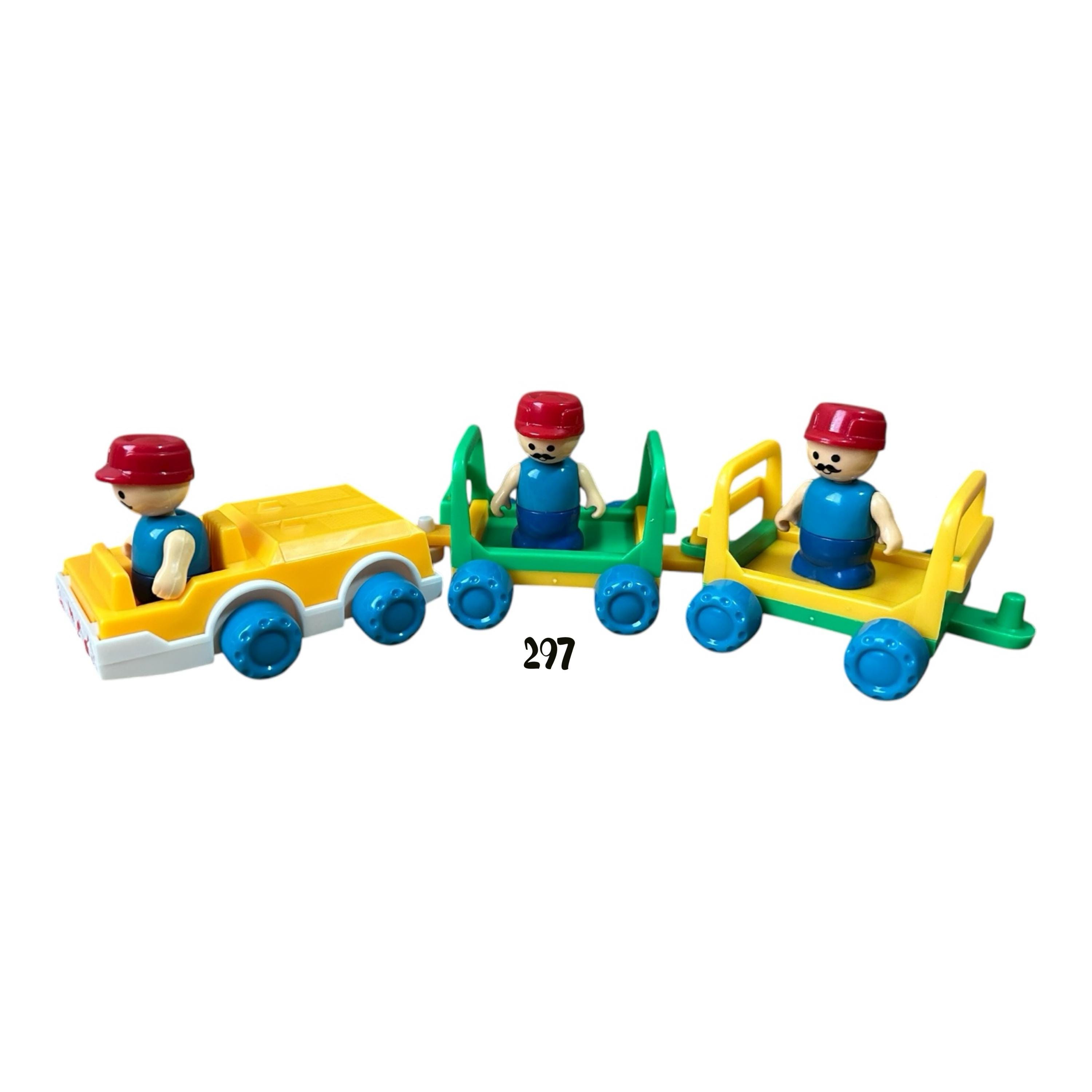 Vintage Playskool Playmates Airport Baggage Tram With Workers | 3