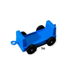 Fisher Price Little People Blue Tram Baggage Car Luggage Truck Vehicle Vintage Toy Play Family Jetport Airport Replacement Parts