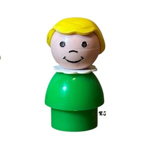 Fisher Price Little People Figure Farm Girl Yellow Hair Green Body Vintage Toy Main Street Barn Playground Replacement Parts