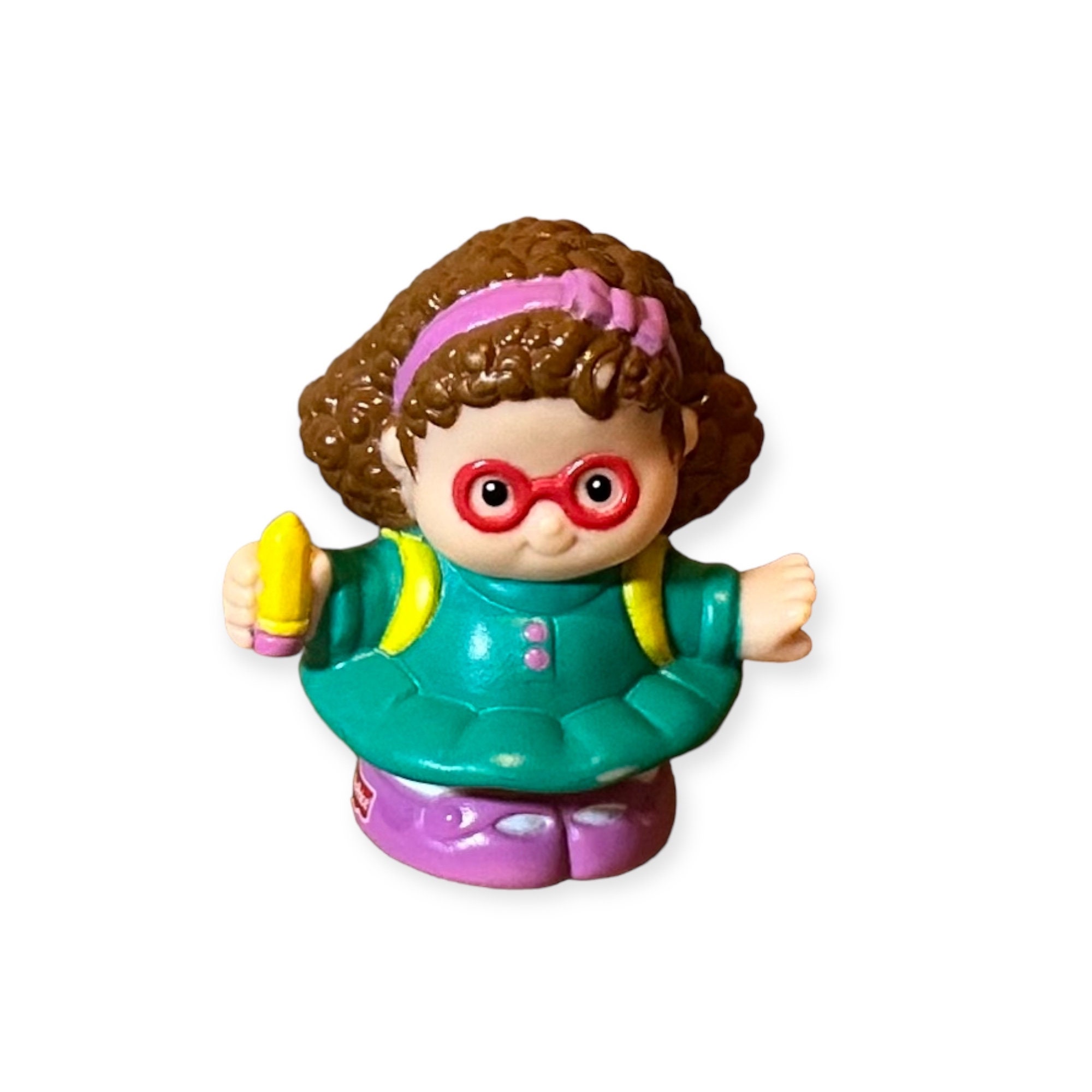 Fisher Price Little People Figure 2001 Maggie in Green Dress With