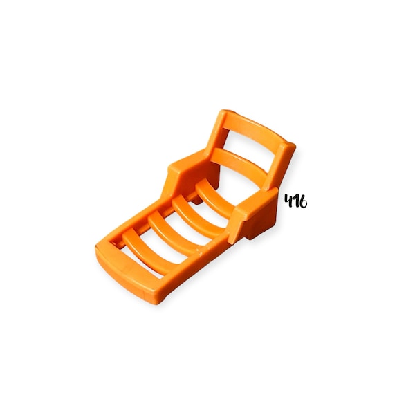 Fisher Price Little People Orange Outdoor Lounge Chair Vintage Toy Play Family Swimming Pool Camper Replacement Parts