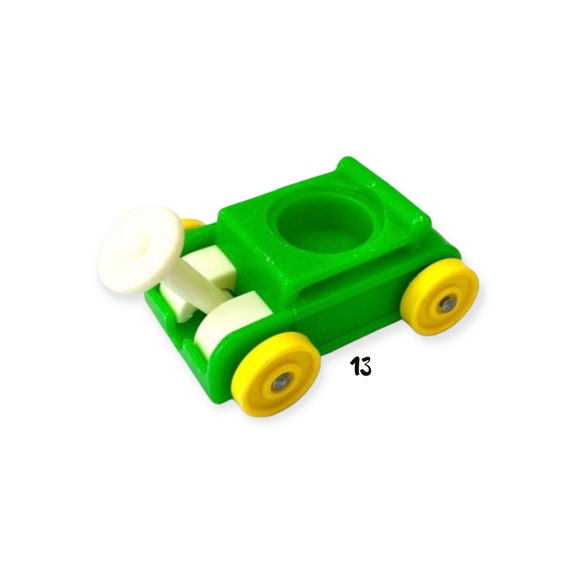Vintage Fisher Price Little People Green Wagon #656 Little Riders
