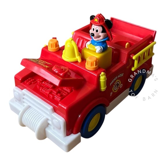 Vintage 1988 Mattel Disney Mickey Mouse Fire Truck | Shape Sorter