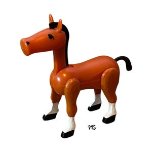Fisher Price Little People Brown Horse Animal with Movable Legs Vintage Toy Play Family Farm Barn Barnyard Replacement Parts