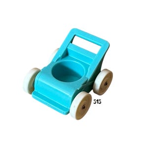 Vintage Fisher Price Little People Turquoise Baby Stroller | Play Family Nursery (1973–1990)