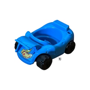 Fisher Price Little People 2001 Blue Garage Car 1-Seater Vehicle Vintage Toy Play Family Action Ramps House Car Wash Replacement Parts