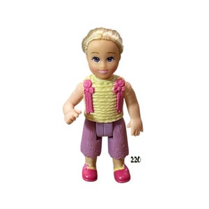 Vintage Fisher Price Loving Family Dollhouse 2006 Blonde Girl Sister with Purple Pants Doll House Toy Replacement Parts