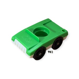 Vintage Fisher-Price Little People Green & White Passenger Car Vehicle – Part of 932 Ferry Boat Set 1979–1980 Toy