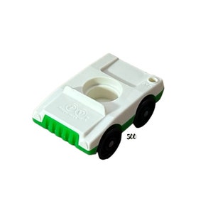 Fisher Price Little People 1-Seater White Passenger Car Vehicle Vintage Toy Play Family House Village Main Street Replacement Parts
