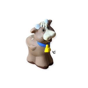 Fisher Price Little People Brown Mama Cow with Spots Farm Animal Vintage Toy Play Family Christmas Nativity Stable Manger Replacement Parts