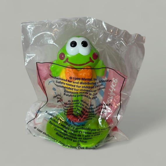Vintage 1999 Mcdonald's Fisher Price Frog Rattle Toy| Little