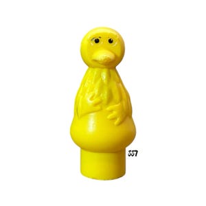 Fisher Price Little People Yellow Big Bird Pink Eyes with Molded Beak Vintage Toy Play Family Sesame Street Clubhouse Replacement Parts