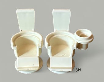 Vintage Fisher Price Little People Barber & Dentist Chairs (2pc) | Play Family Village 1973–1977