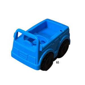 Fisher Price Little People 1998 1-Seat Blue Mail Truck Car Vehicle Vintage Toy Main Street Replacement Parts