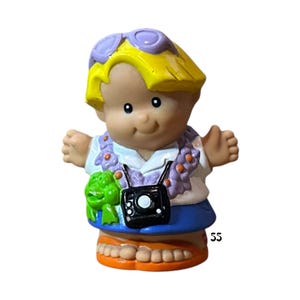 Fisher Price Little People Figure 1998 Dad Man on Vacation with Camera Vintage Toy Hawaii Airplane Airport Replacement Parts