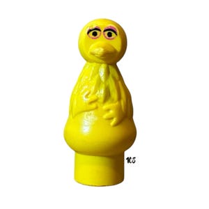 Fisher Price Little People Yellow Big Bird Pink Eyes with Molded Beak Vintage Toy Play Family Sesame Street Clubhouse Replacement Parts