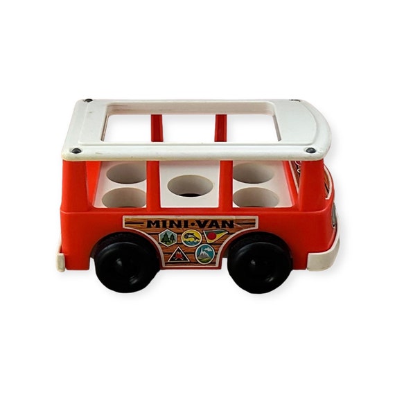Fisher Price Little People 141 Minivan School Bus con litografia Mini Bus Vintage Toy Play Family Piezas de repuesto Etsy Mexico