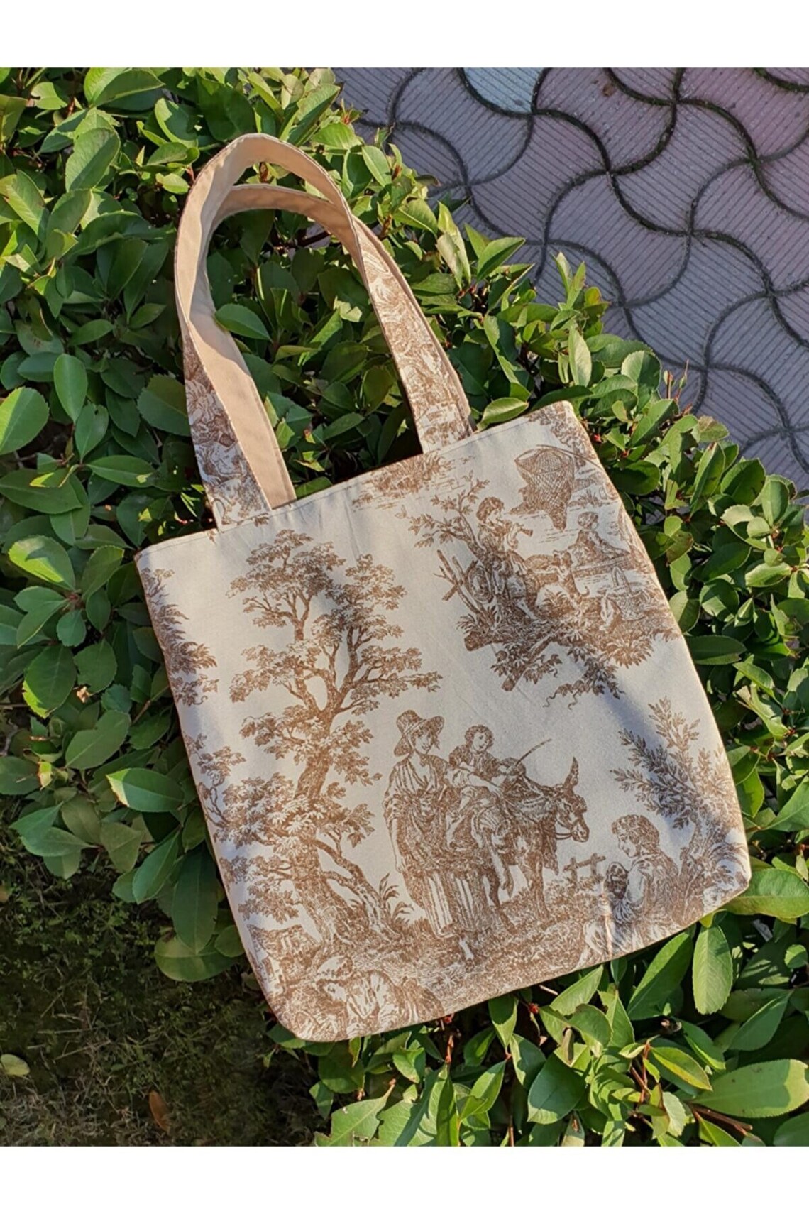 Handmade Antique Tote Bag / Waterproof Tote Bag / Tote Bag Etsy