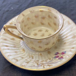Antique Marx & Gutherz Gilded Demitasse Cup and Saucer circa 1876-1889