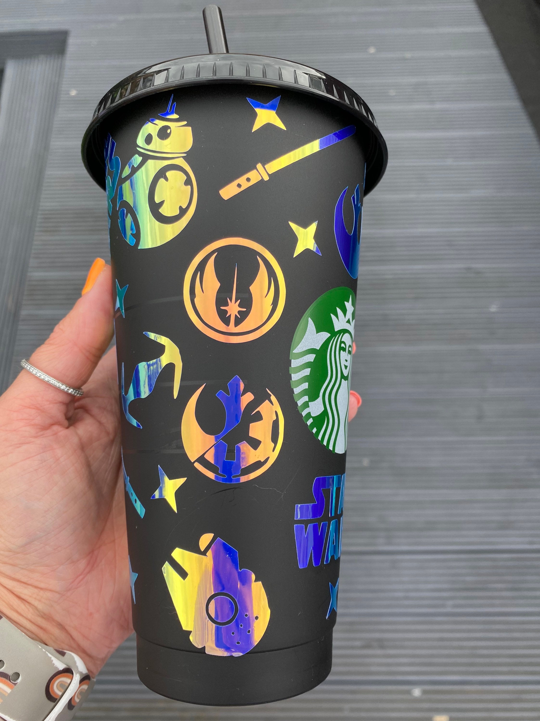 Black Star wars Starbucks cup Etsy